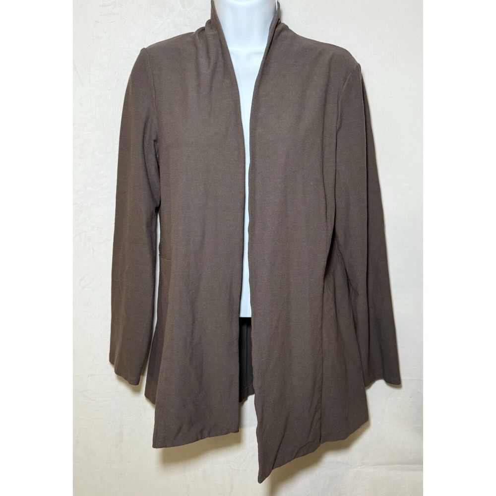 Eileen Fisher Women's‎ Small Long Sleeve Brown Open Front Blazer